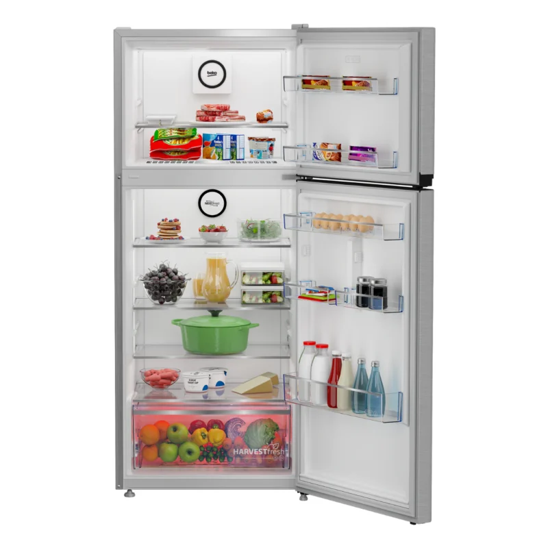 beko-refrigerator-367-liters-no-frost-2-doors-top-freezer-silver-color-model-rdne420k02dxidteg-angle3