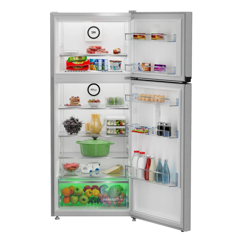 beko-refrigerator-367-liters-no-frost-2-doors-top-freezer-silver-color-model-rdne420k02dxidteg-angle4