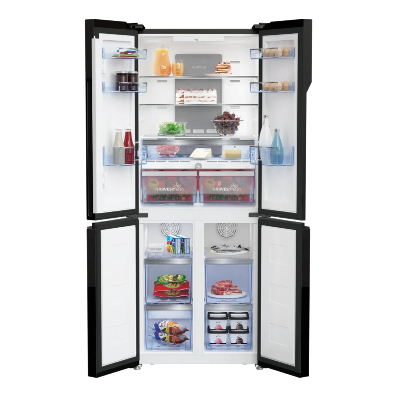 beko-refrigerator-480-liters-no-frost-4-doors-bottom-freezer-black-model-gne480e20zbh-angle3