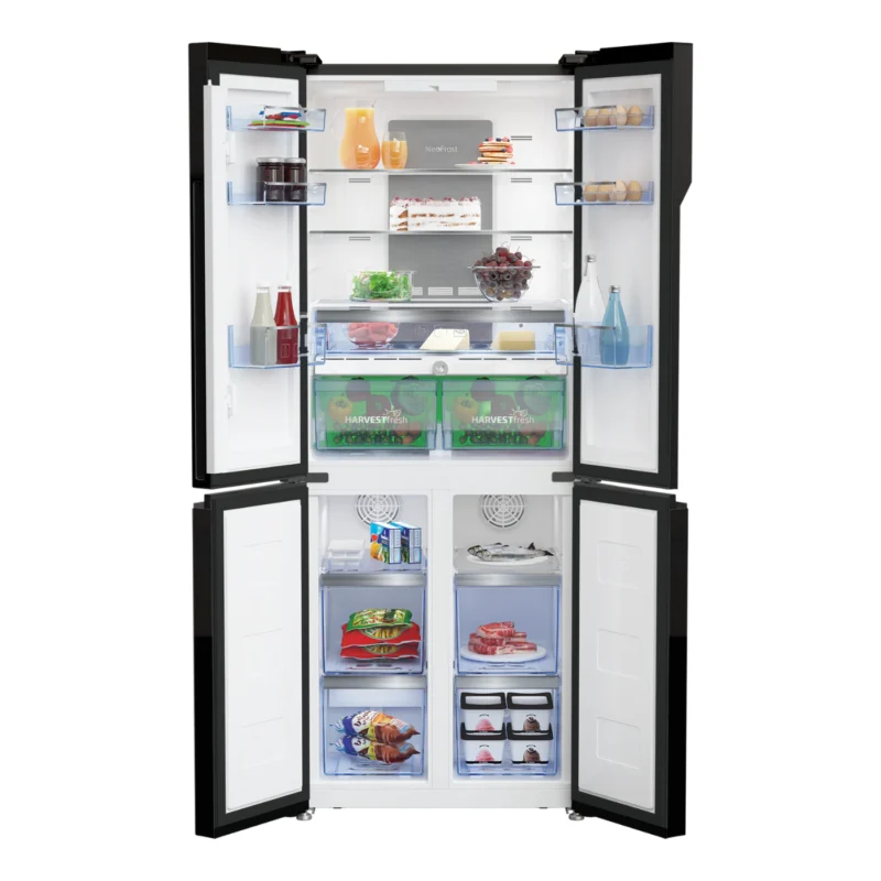 beko-refrigerator-480-liters-no-frost-4-doors-bottom-freezer-black-model-gne480e20zbh-angle4