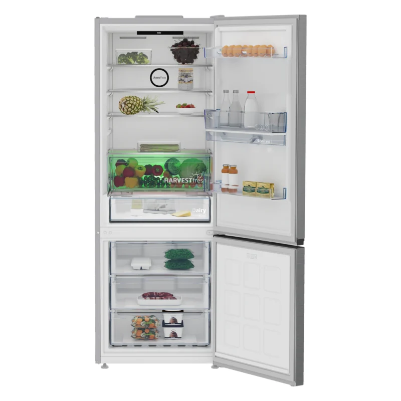 beko-refrigerator-561-liters-no-frost-2-doors-bottom-freezer-stainless-color-model-b5rcne565hxpe-angle3