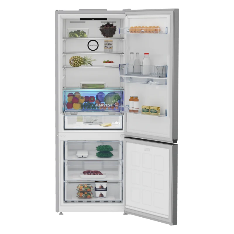 beko-refrigerator-561-liters-no-frost-2-doors-bottom-freezer-stainless-color-model-b5rcne565hxpe-angle5