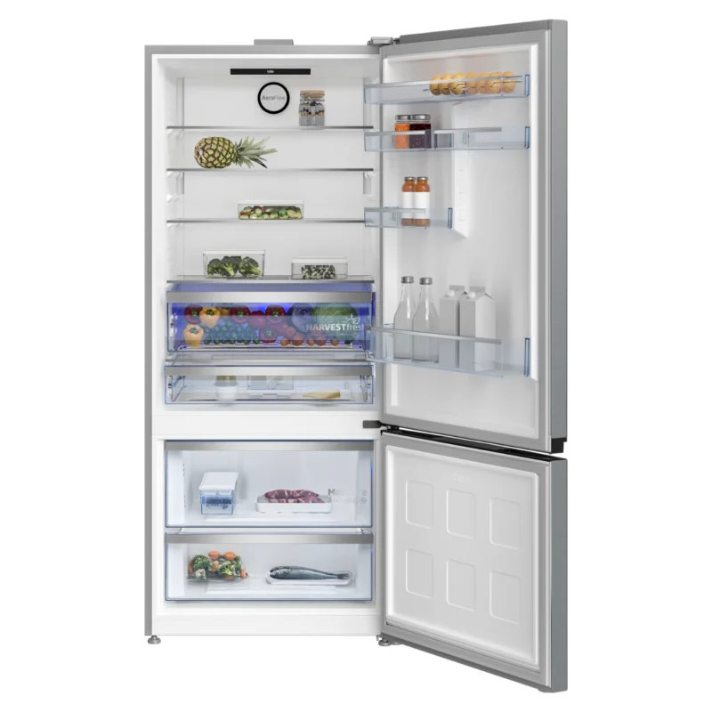 beko-refrigerator-590-liters-no-frost-2-doors-bottom-freezer-stainless-color-model-rcne590e35zxp2-angle4
