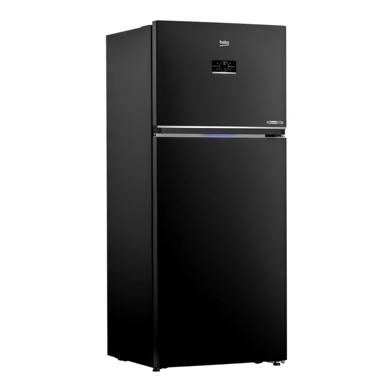 beko-refrigerator-590-liters-no-frost-2-doors-top-freezer-black-model-b3rdne590zb-angle2