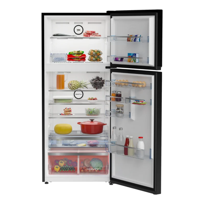 beko-refrigerator-590-liters-no-frost-2-doors-top-freezer-black-model-b3rdne590zb-angle3