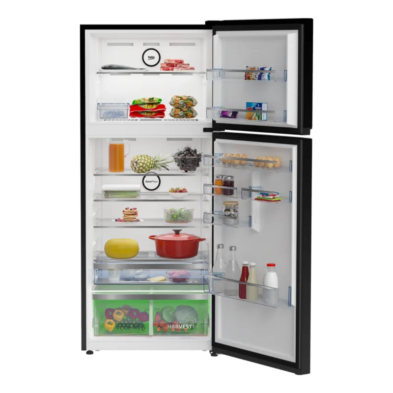 beko-refrigerator-590-liters-no-frost-2-doors-top-freezer-black-model-b3rdne590zb-angle4