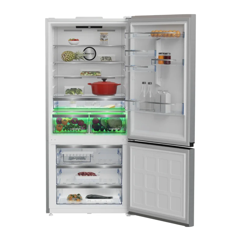 beko-refrigerator-646-liters-no-frost-2-doors-bottom-freezer-stainless-color-model-rcne690e20dzxp-angle5