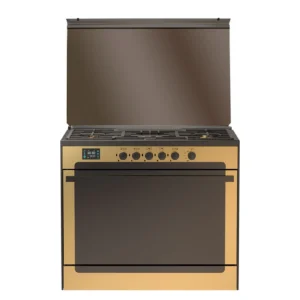 fresh-matrix-gold-gas-cooker-5-burners-9060-gold-panel-and-modern-control-angle1