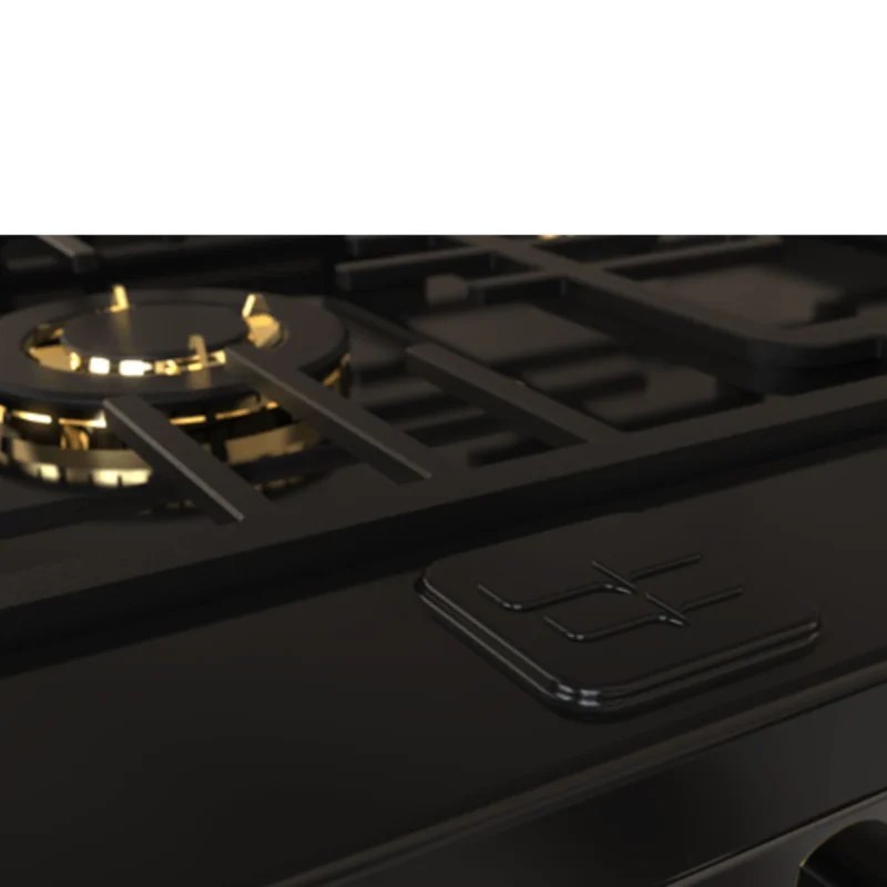 fresh-matrix-gold-gas-cooker-5-burners-9060-gold-panel-and-modern-control-angle3