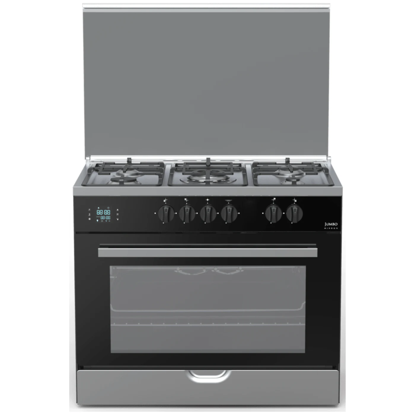 fresh-professional-gas-cooker-5-burners-9060-air-fryer-healthy-and-professional-cooking-angle1