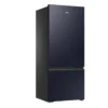 haier-refrigerator-431-liters-no-frost-2-doors-bottom-freezer-black-model-hrf-460bmbm-angle3