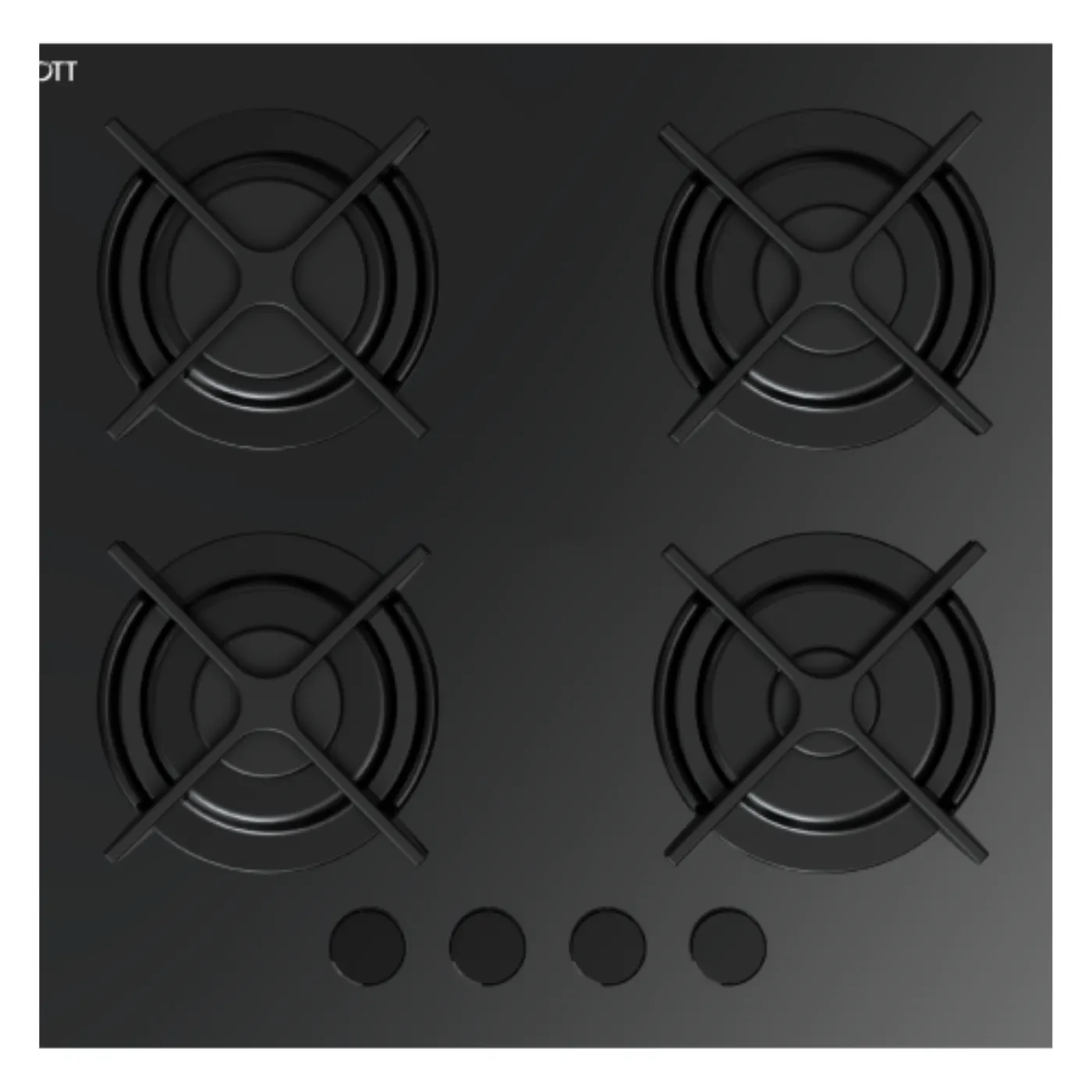 fresh-built-in-gas-cooker-black-thermal-glass-hfr60cmgc1-angle1