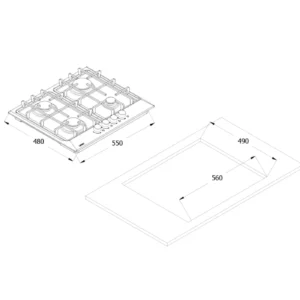 fresh-stainless-steel-built-in-cooker-hafr60cmsc1-angle2