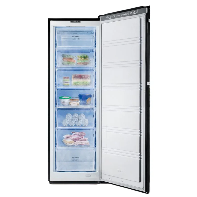 fresh-vertical-deep-freezer-6-drawers-black-model-mrt270b-angle1