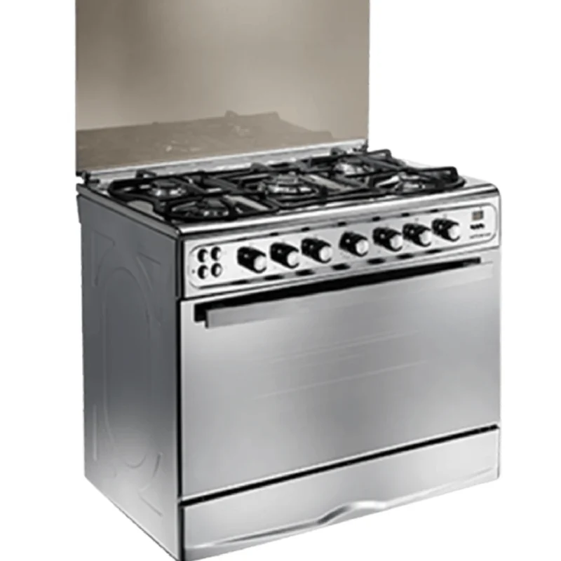 universal-gas-stove-5-burners-digital-screen-fan-and-cast-safety-9605-angle2