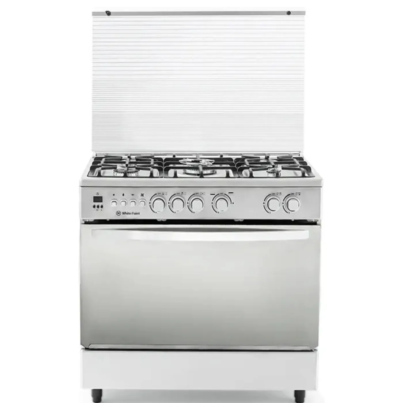 white-point-digital-gas-cooker-professional-performance-5-burners-wpgc9060xtocfsdam-stainless-steel-cast-iron-holders-warming-drawer-full-safety-angle1