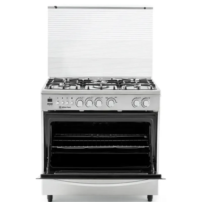white-point-digital-gas-cooker-professional-performance-5-burners-wpgc9060xtocfsdam-stainless-steel-cast-iron-holders-warming-drawer-full-safety-angle2
