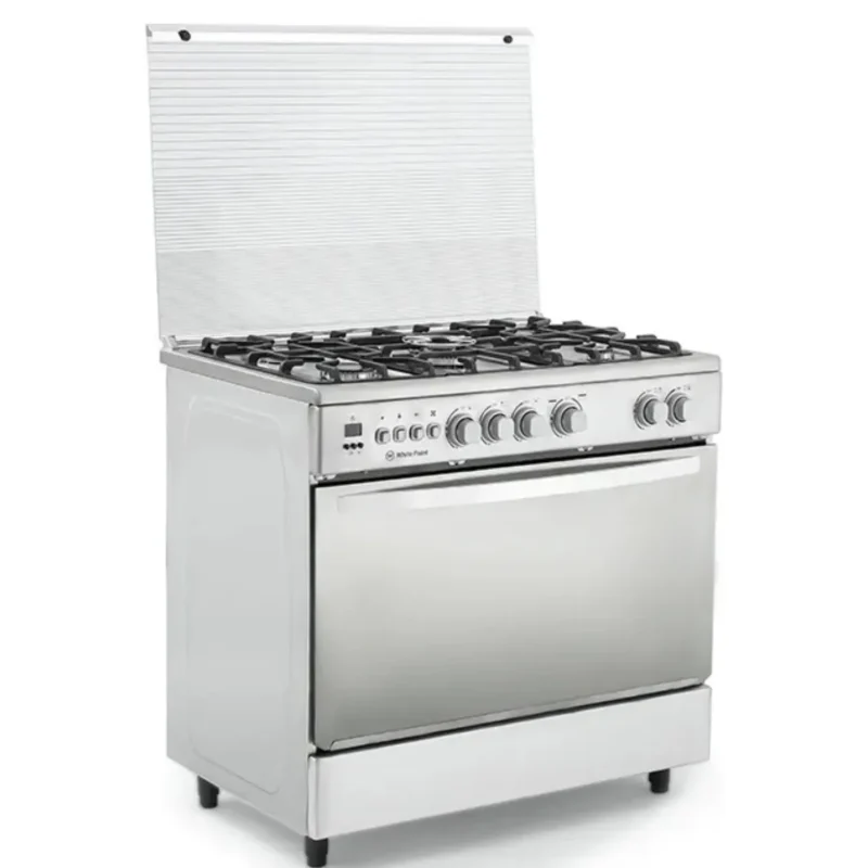 white-point-digital-gas-cooker-professional-performance-5-burners-wpgc9060xtocfsdam-stainless-steel-cast-iron-holders-warming-drawer-full-safety-angle3