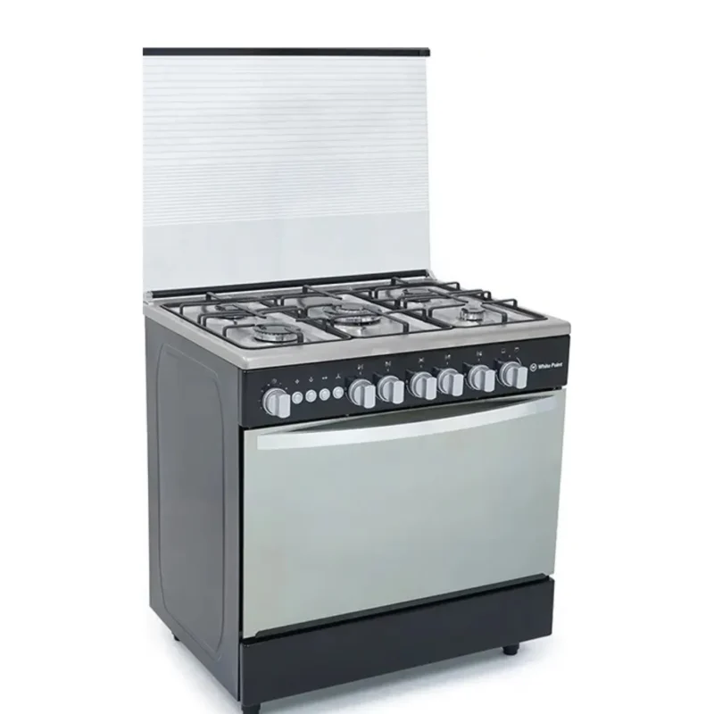 white-point-gas-cooker-5-burners-practical-performance-stainless-surface-wpgc8060bxtfsan-size-8060-warming-drawers-full-safety-angle2