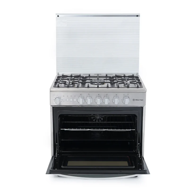 white-point-gas-cooker-5-burners-self-ignition-wpgc9060xfsa-stainless-steel-full-safety-warming-drawer-angle3