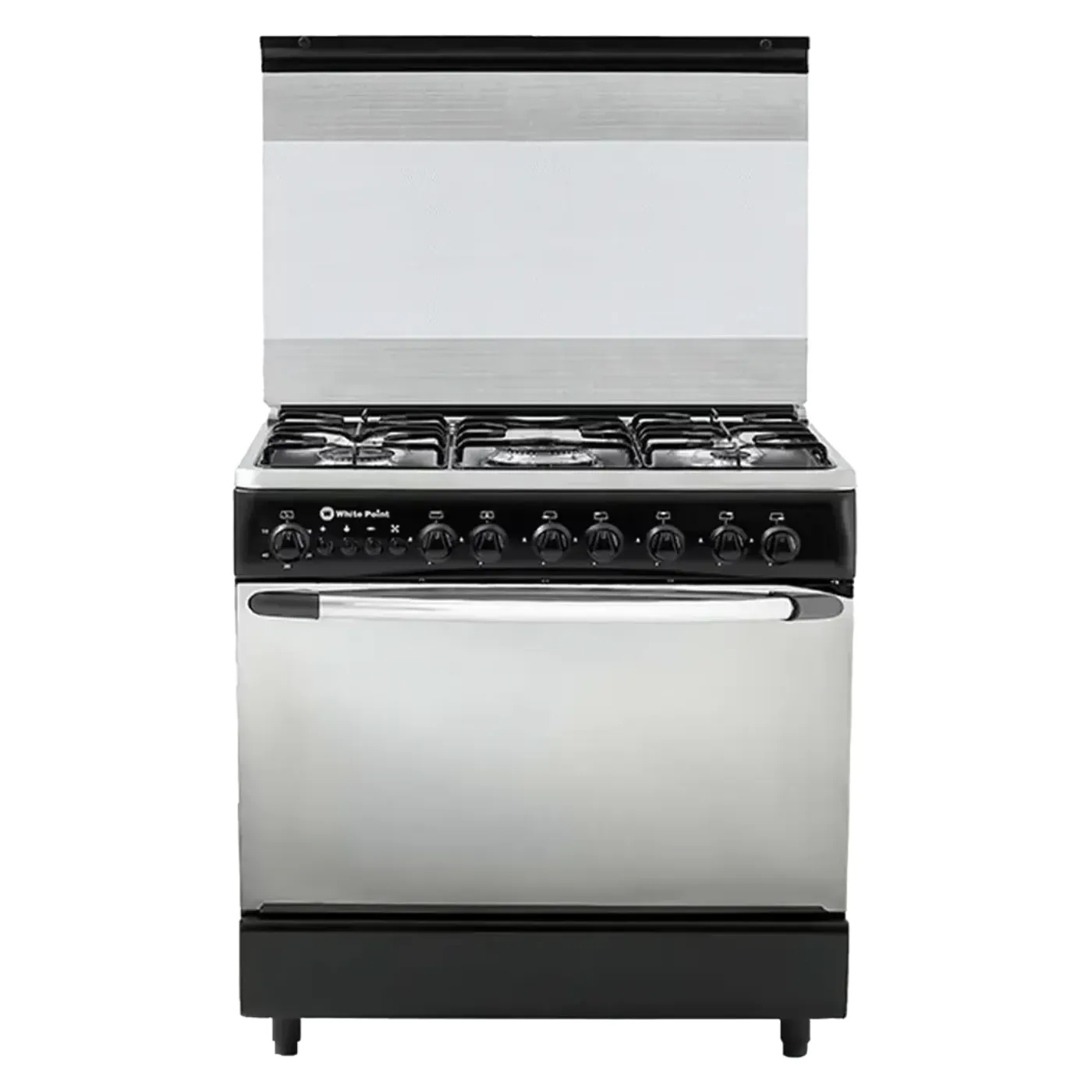 white-point-gas-cooker-modern-black-design-5-burners-wpgc9060ba-stainless-steel-surface-self-igniting-angle1