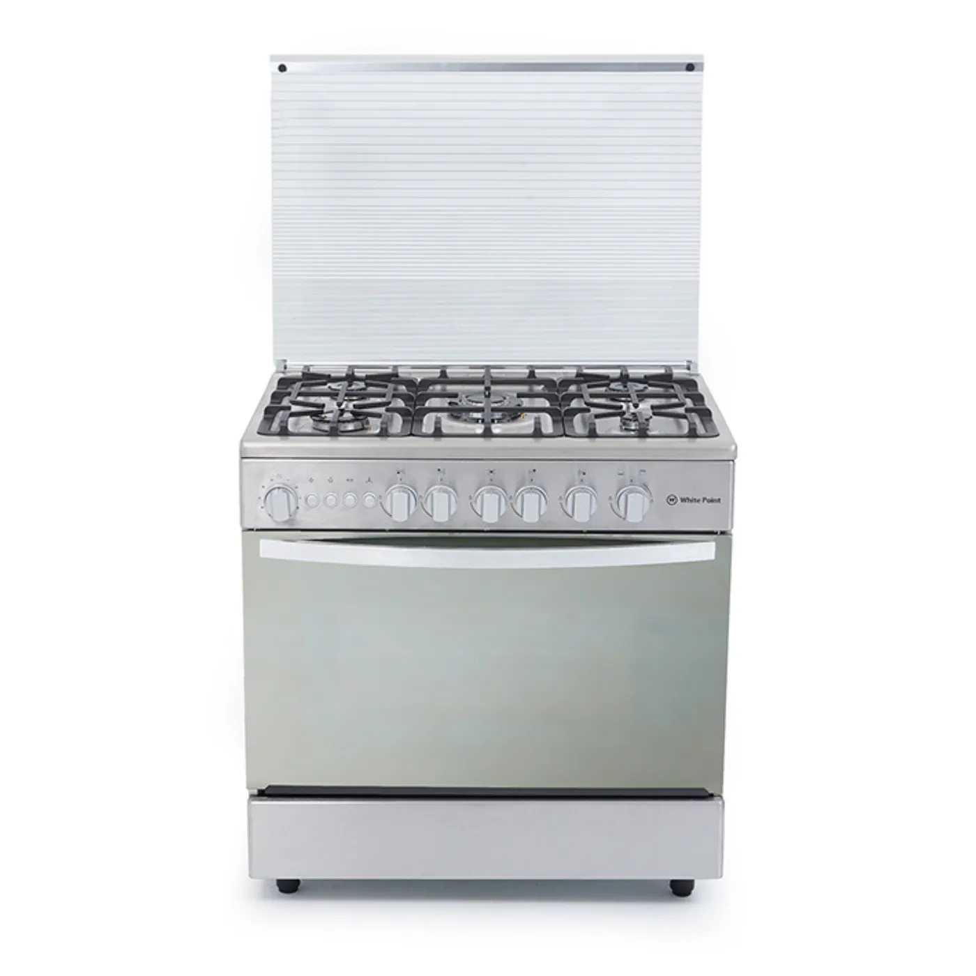 white-point-gas-cooker-self-igniting-5-burners-wpgc9060xfsam-stainless-steel-full-safety-warming-drawer-angle1