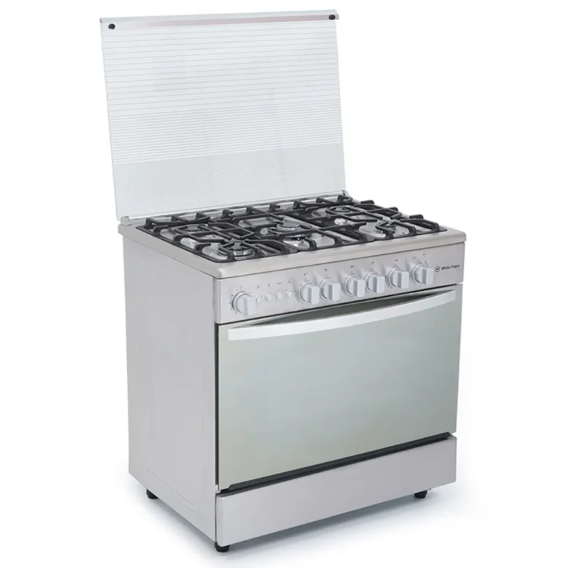 white-point-gas-cooker-self-igniting-5-burners-wpgc9060xfsam-stainless-steel-full-safety-warming-drawer-angle2