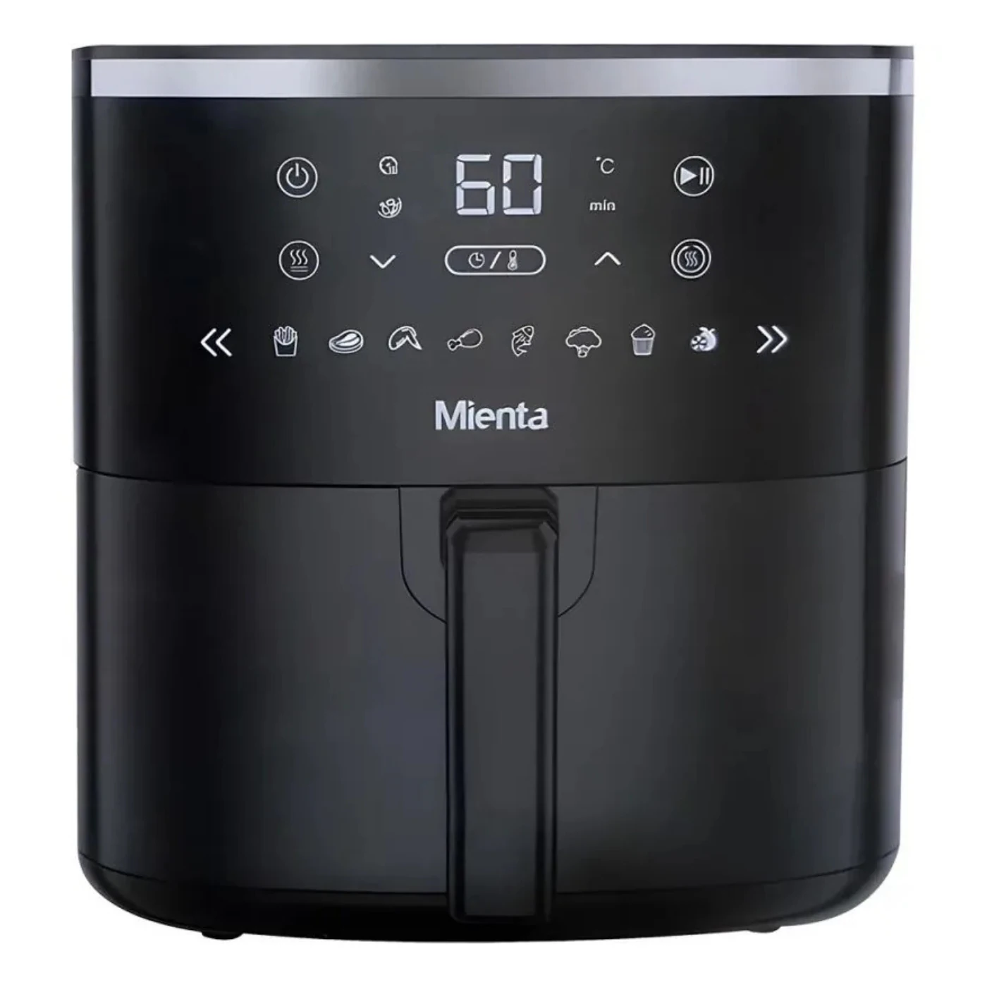 mienta-air-fryer-57l-black-af47835a-1750w-angle1 اير فراير ميانتا 5.7 لتر أسود (AF47835A) – 1750 واط - الصورة 1