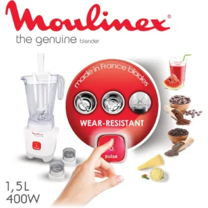 ⁦خلاط مولينكس 1.5 لتر أبيض (LM2421EG) – 400 وات⁩ - الصورة ⁦5⁩