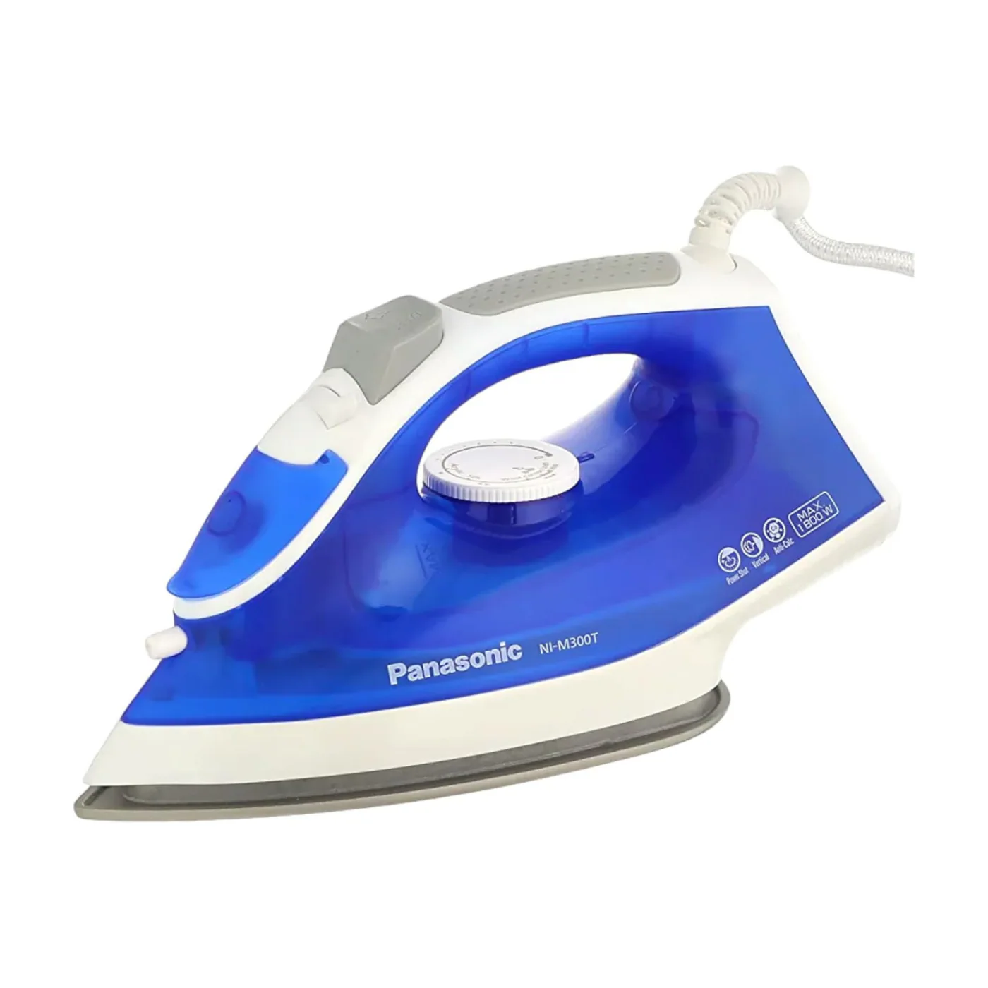 panasonic_steam_iron_1800w_ni_m300t-angle1 مكواة بخار باناسونيك 1800 وات (NI-M300T) - الصورة 1