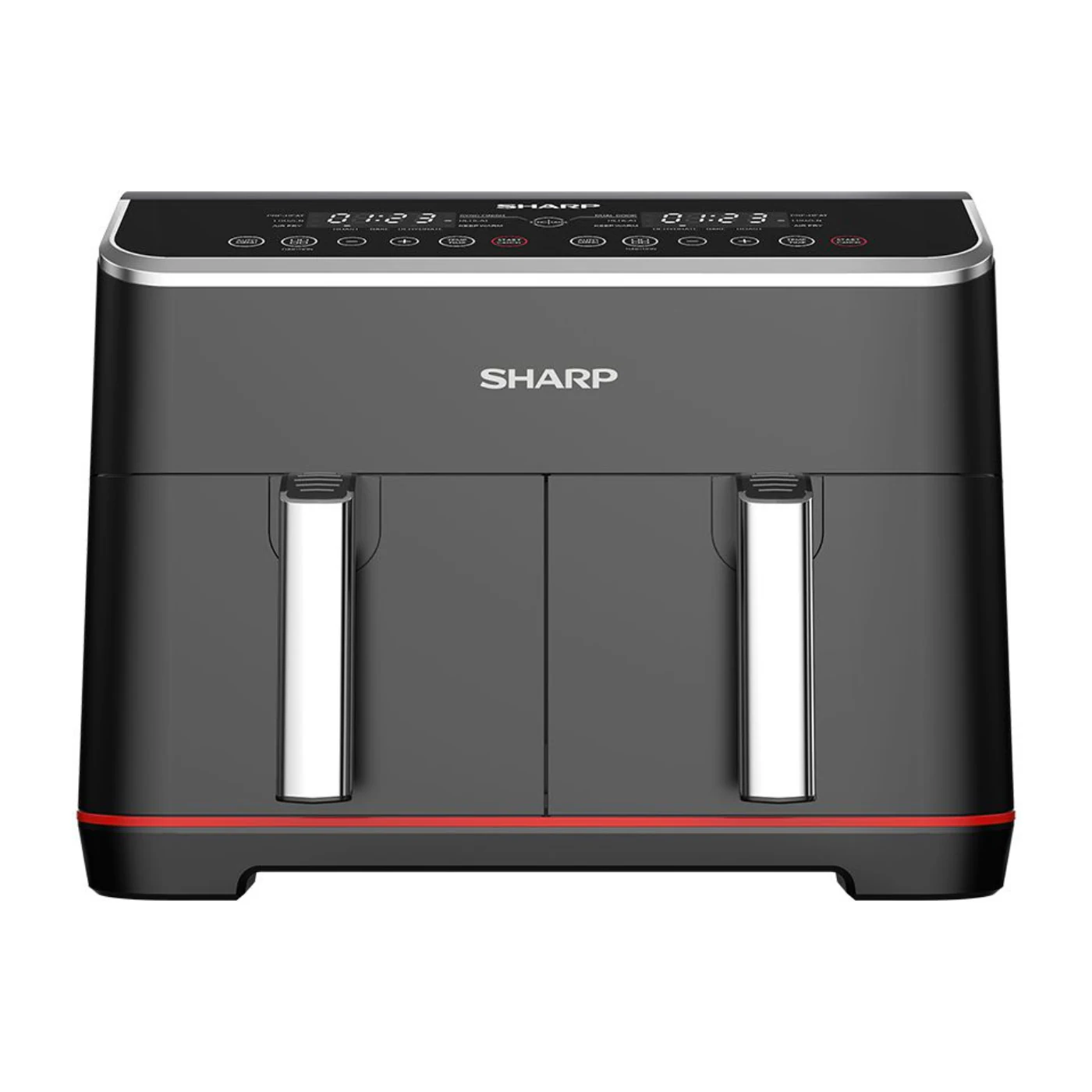 sharp-8-liter-stainless-air-fryer-kf-df80rt-ek2-1800-watt-angle1 اير فراير شارب 8 لتر استانلس (KF-DF80RT-EK2) – 1800 واط - الصورة 1