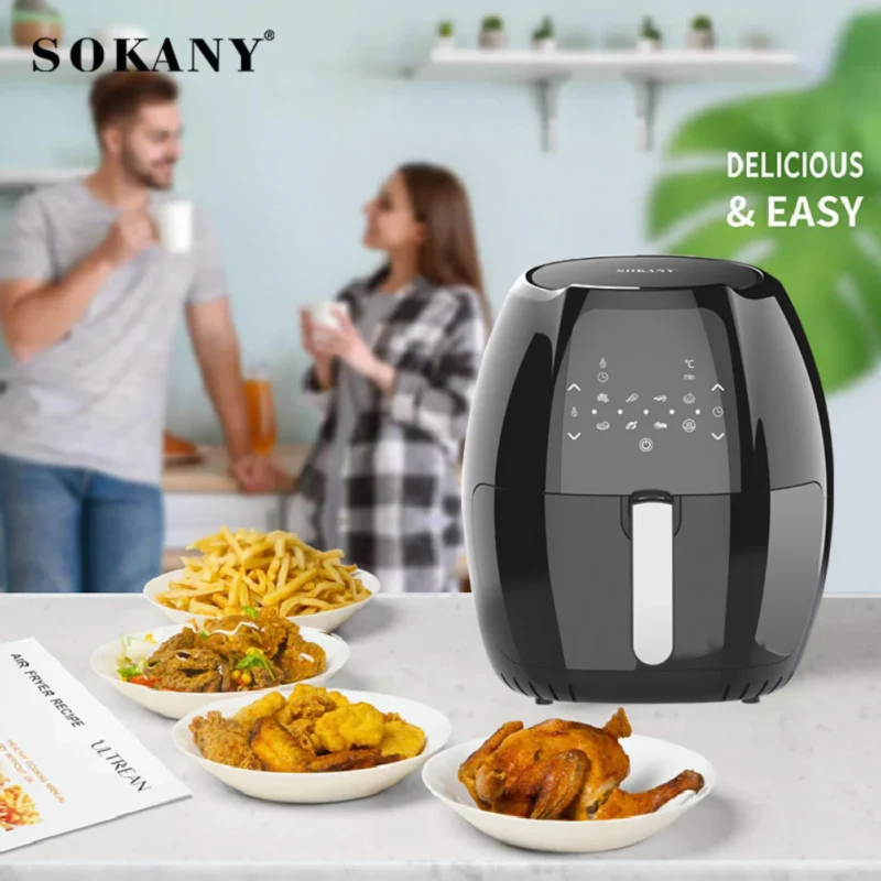 ⁦اير فراير سوكاني 8 لتر أسود (SK-8014) – 1800 واط⁩ - الصورة ⁦4⁩