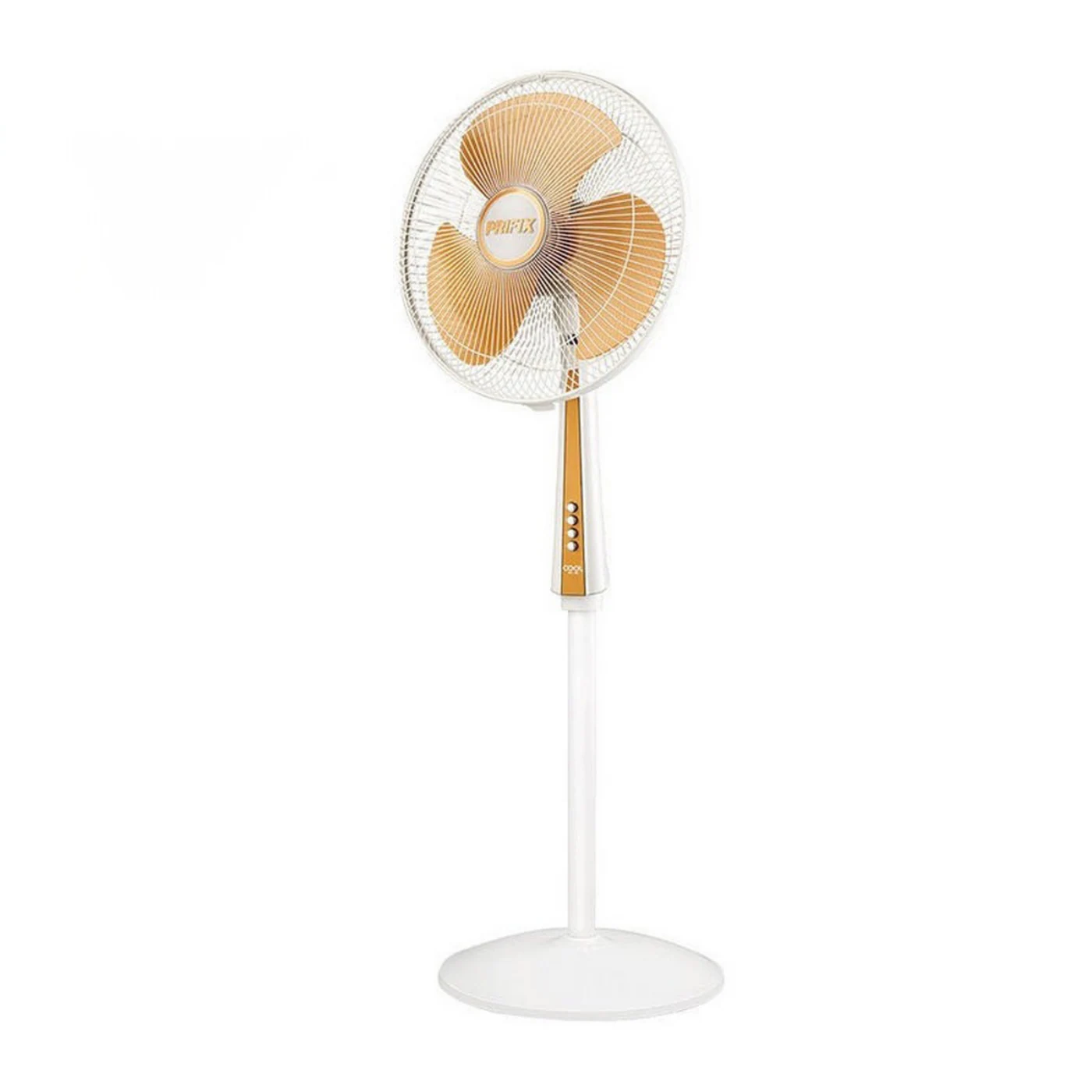 cool-prefix-stand-fan-17-inch-sfc-170-white-and-gold-angle1 مروحة كوول ستاند بريفكس 17 بوصة – SFC-170 أبيض وذهبي - الصورة 1