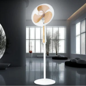 ⁦مروحة كوول ستاند بريفكس 17 بوصة – SFC-170 أبيض وذهبي⁩ - الصورة ⁦4⁩