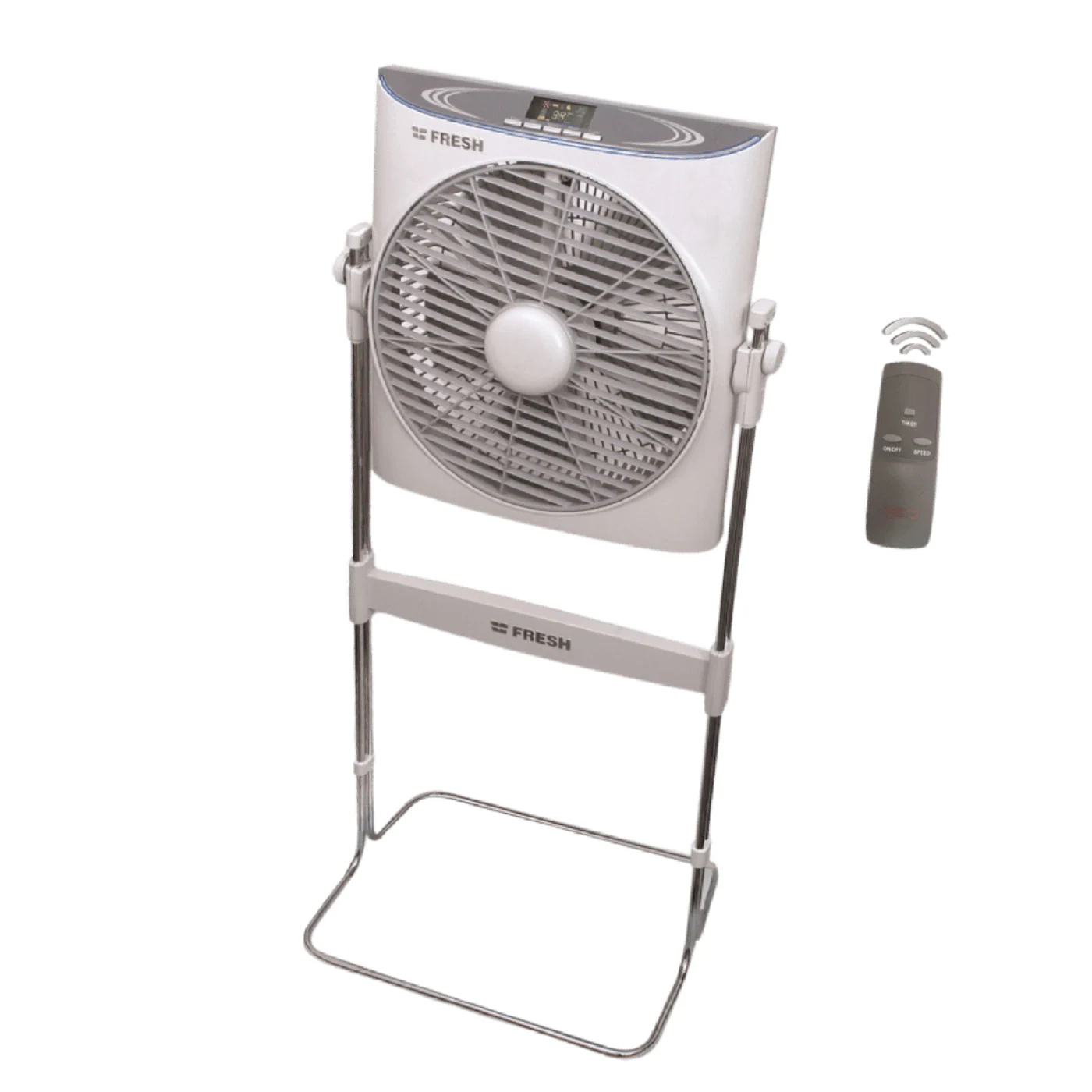 fresh-stand-fan-14-inch-moon-white-x-gray-angle1 مروحة ستاند فريش 14 بوصة – قمر أبيض × رمادي - الصورة 1