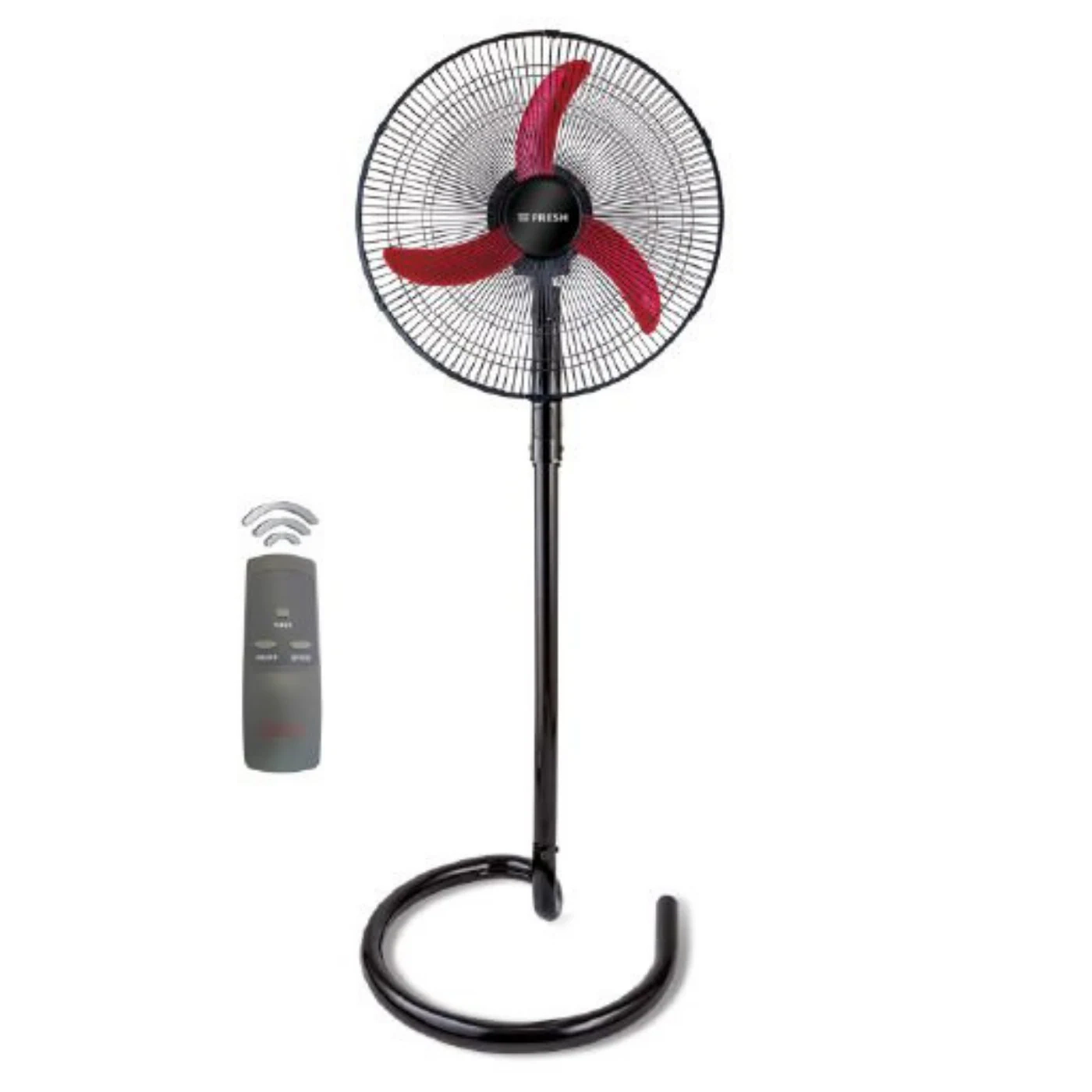 fresh-stand-fan-20-inch-ghost-blackred-remote-angle1 مروحة ستاند فريش 20 بوصة – شبح أسود/أحمر ريموت - الصورة 1