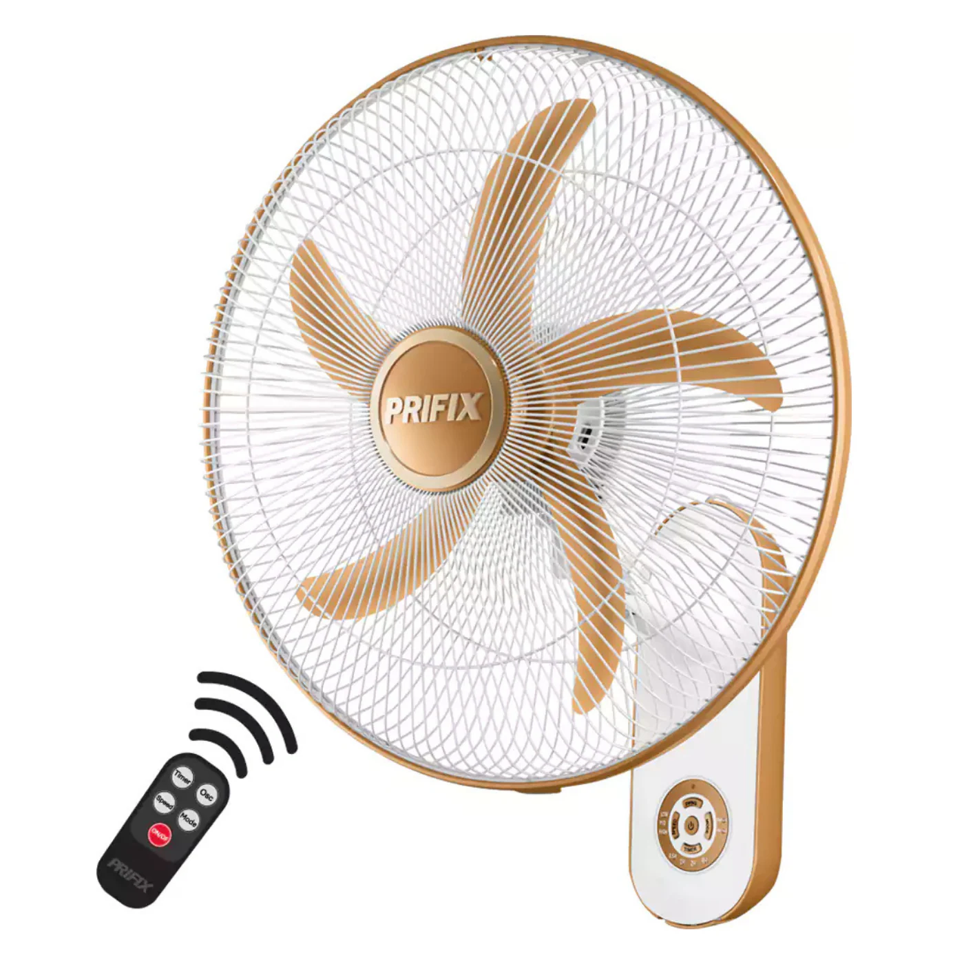 hawaii-prefix-18-inch-wall-fan-wfh-181-gold-angle1 مروحة حائط هاواي بريفكس 18 بوصة – WFH-181 ذهبي - الصورة 1