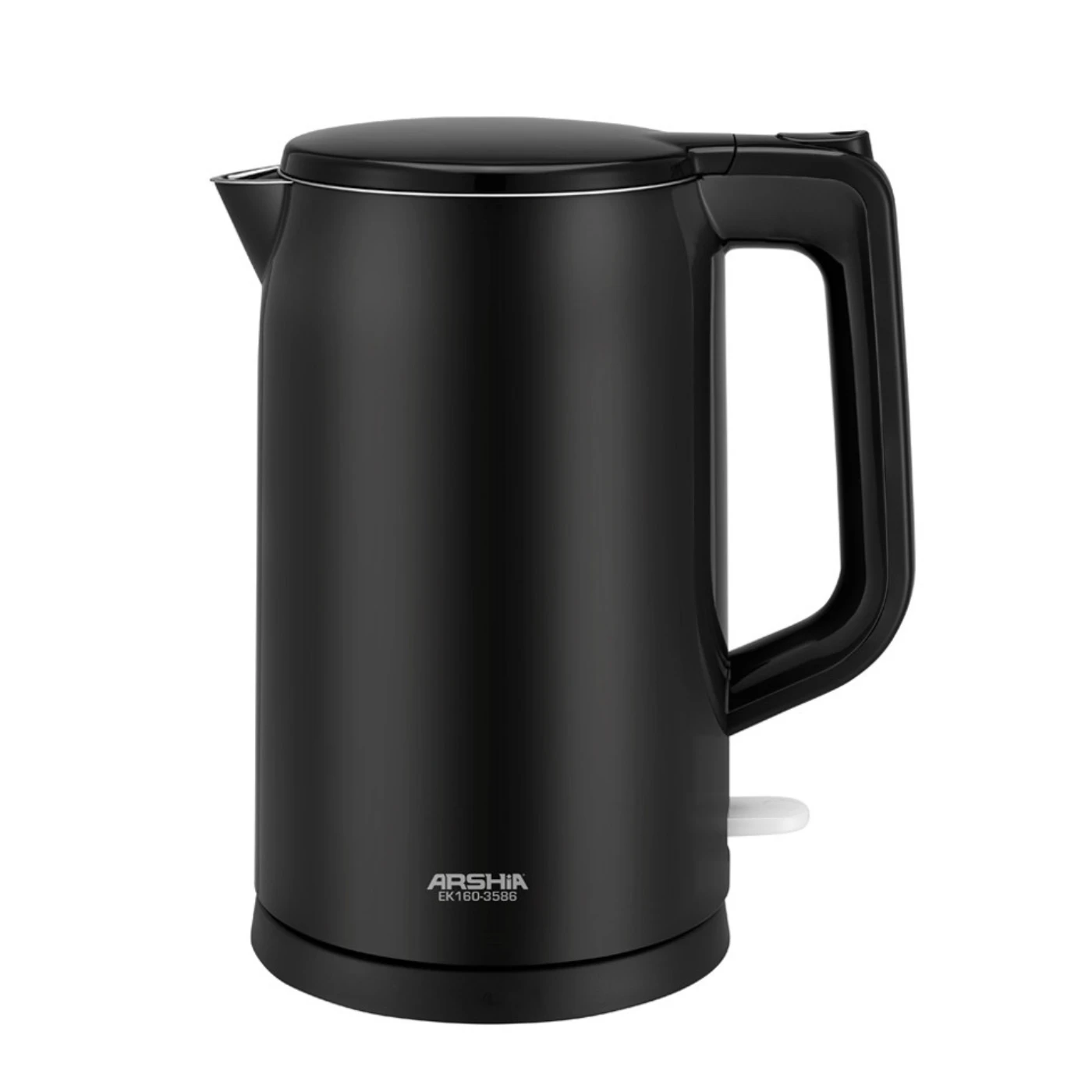 arshia-matte-black-double-wall-kettle-17l-angle1 غلاية أرشيا مزدوجة الجدار 1.7 لتر – أمان وأناقة باللون الأسود المطفي - الصورة 1