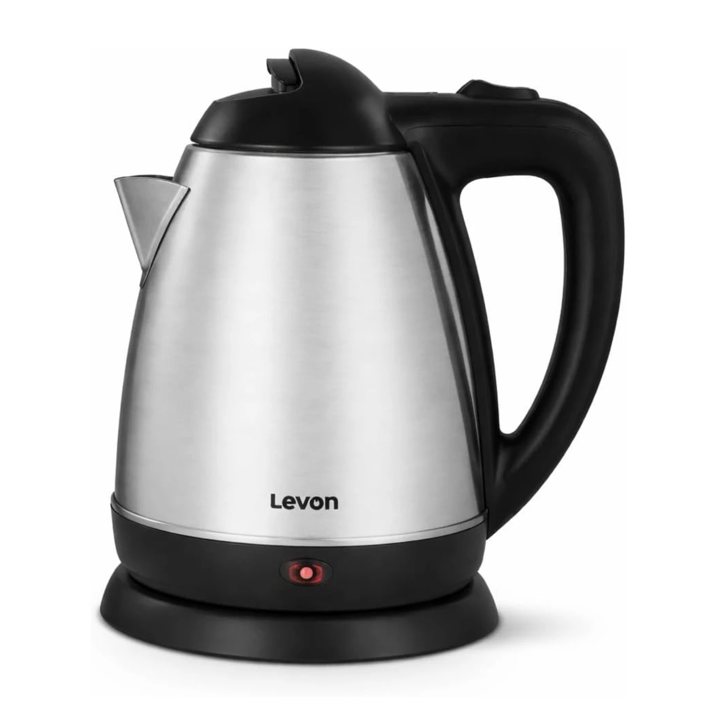 levon-compact-stainless-steel-kettle-12l-angle1 غلاية فريش زجاجية 1.7 لتر – إضاءة LED زرقاء سرعة وأمان في كل غليان - الصورة 1