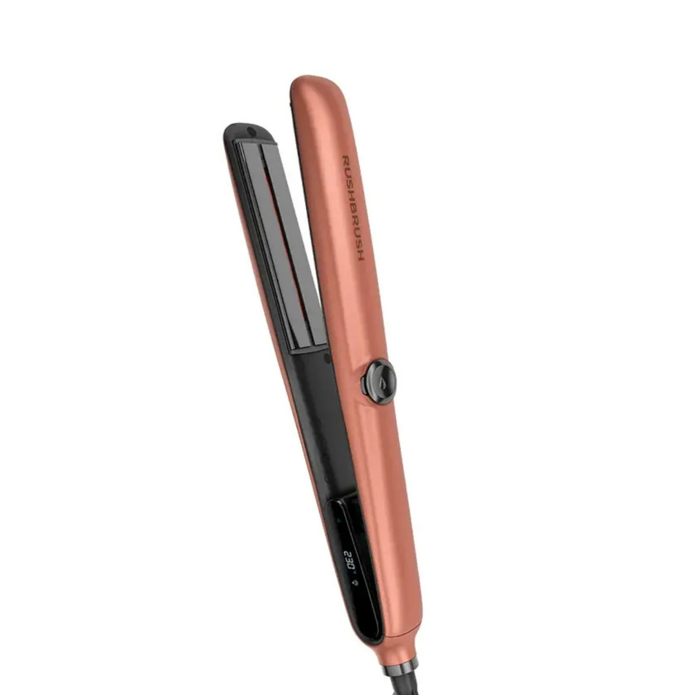 rush-brush-x6-plus-steam-hair-straightener-rose-gold-angle1 بيبي ليس احترافية راش براش X6 PLUS بالبخار والأشعة (روز جولد) - الصورة 1
